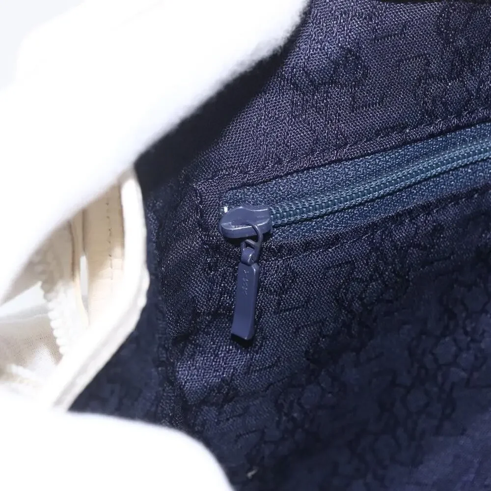 Saint Laurent Coated Canvas Clutch Bag White Gold
